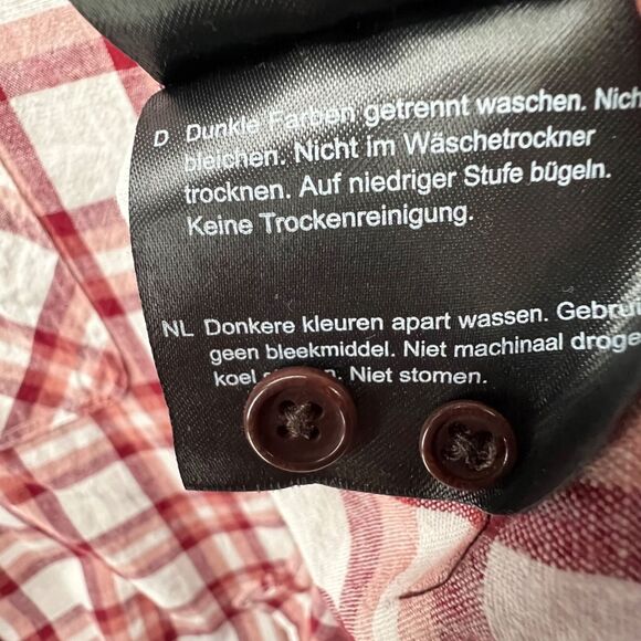 Craghoppers Shirt Mens XXL Red Plaid Button Linen Blend Grunge Indie Casual - Picture 14 of 15